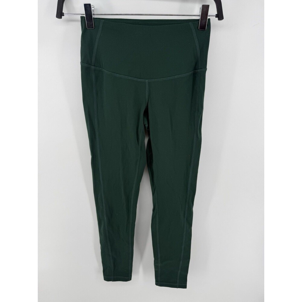 Zella Leggings Dark Green High Waist Active Size XS Side Pockets Workout Yoga